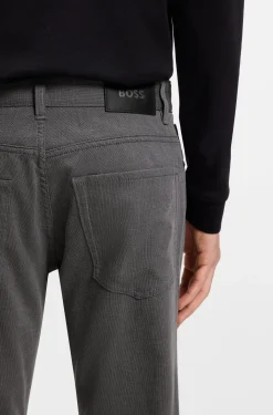 Maine Regular-Fit Hose aus elastischem Baumwoll-Dobby-Gewebe