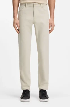 Maine Regular-Fit Hose aus elastischem Baumwoll-Dobby-Gewebe