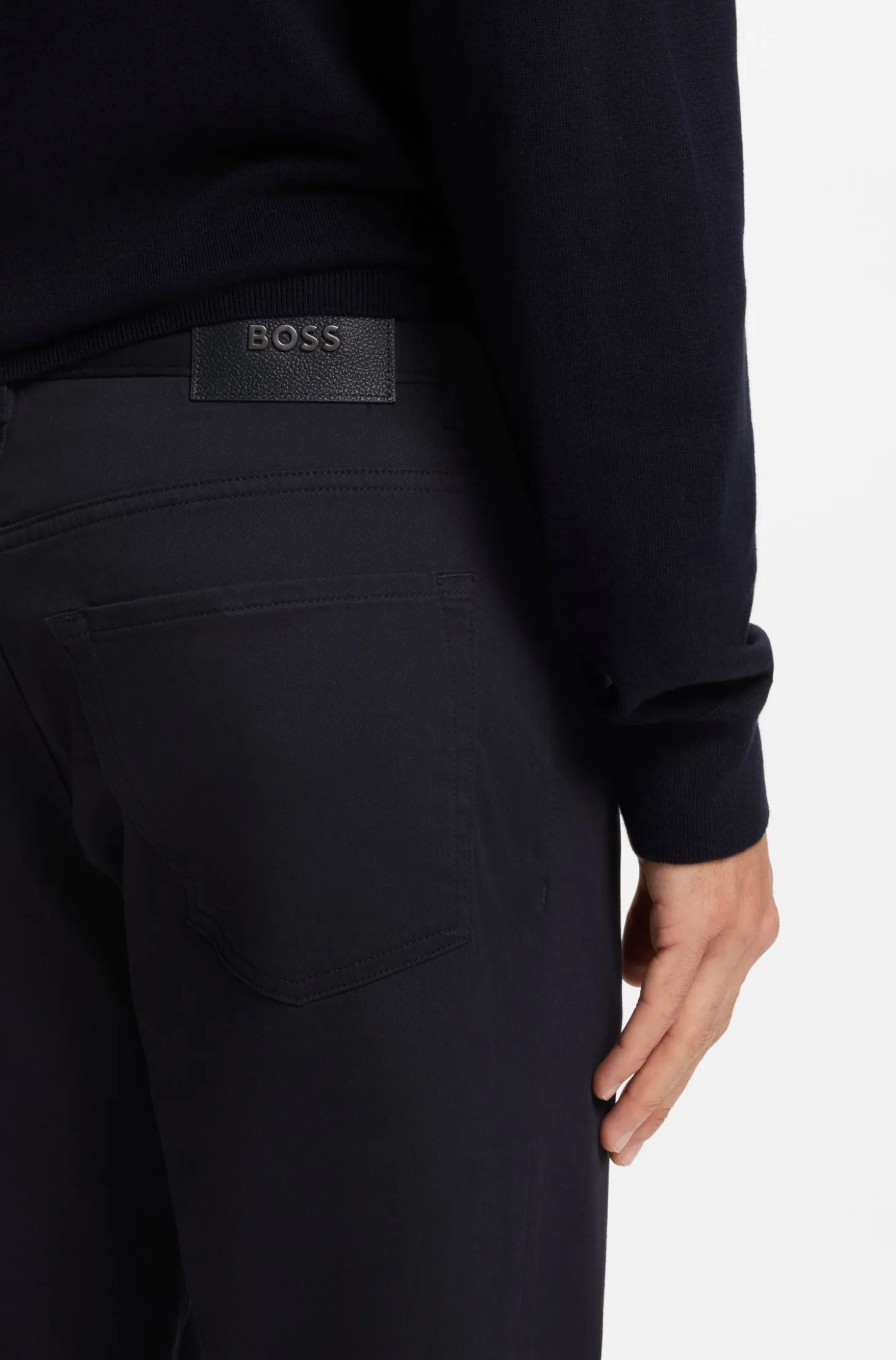 Maine Regular-Fit Hose aus elastischem Baumwoll-Twill