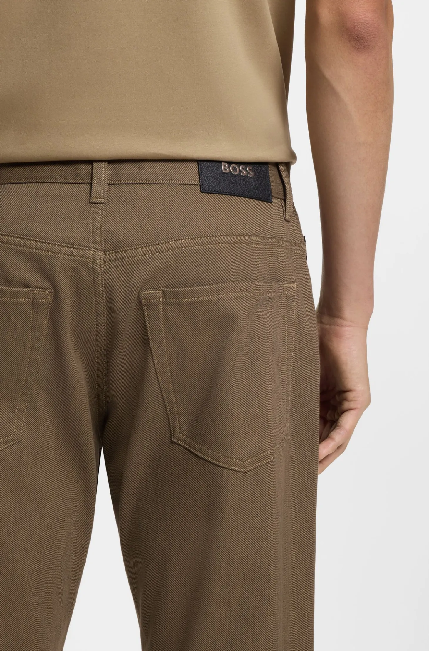 Maine Regular-Fit Hose aus elastischem Baumwoll-Twill