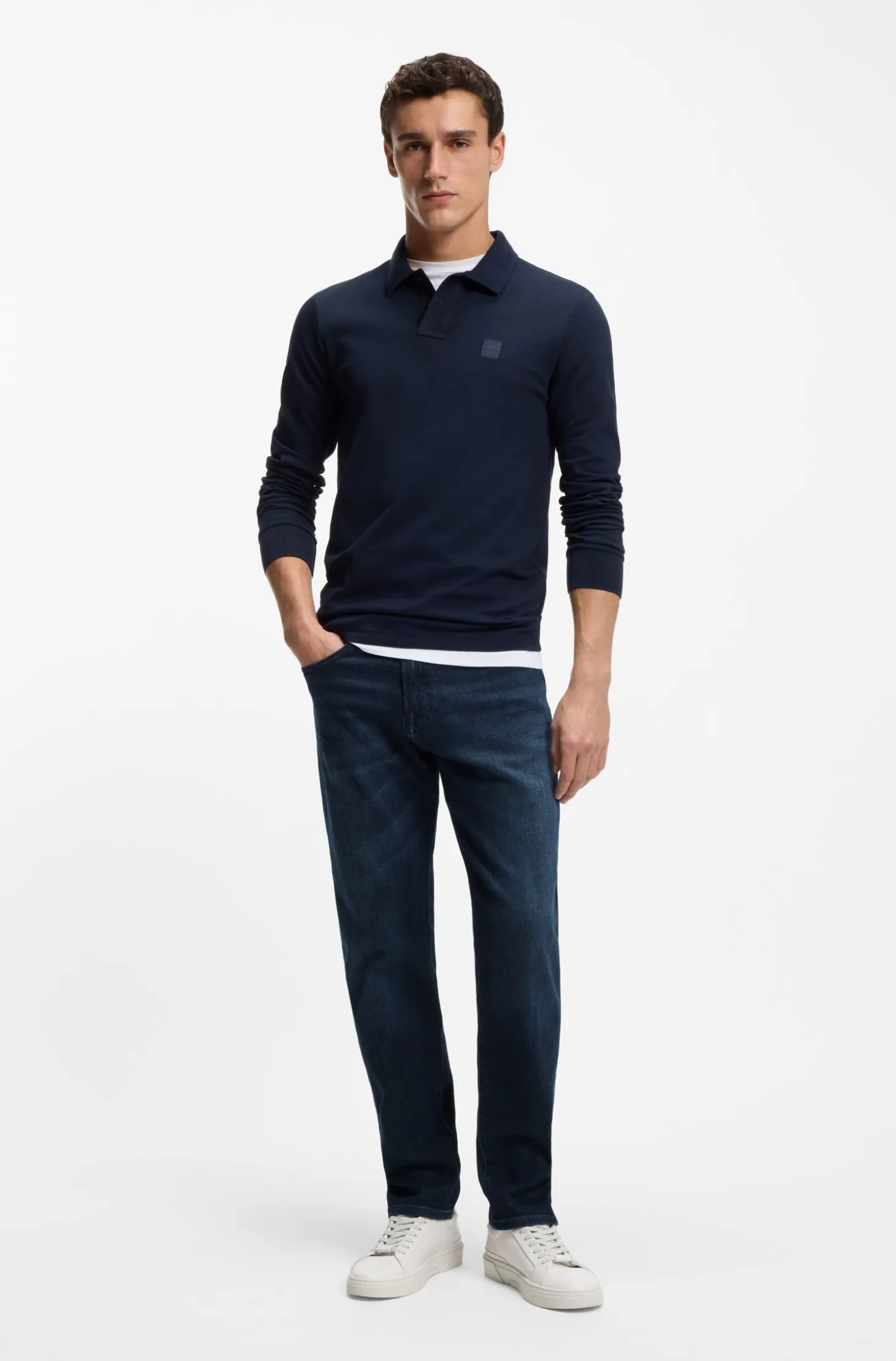 Maine Regular-Fit Jeans aus bequemem Stretch-Denim in Blau
