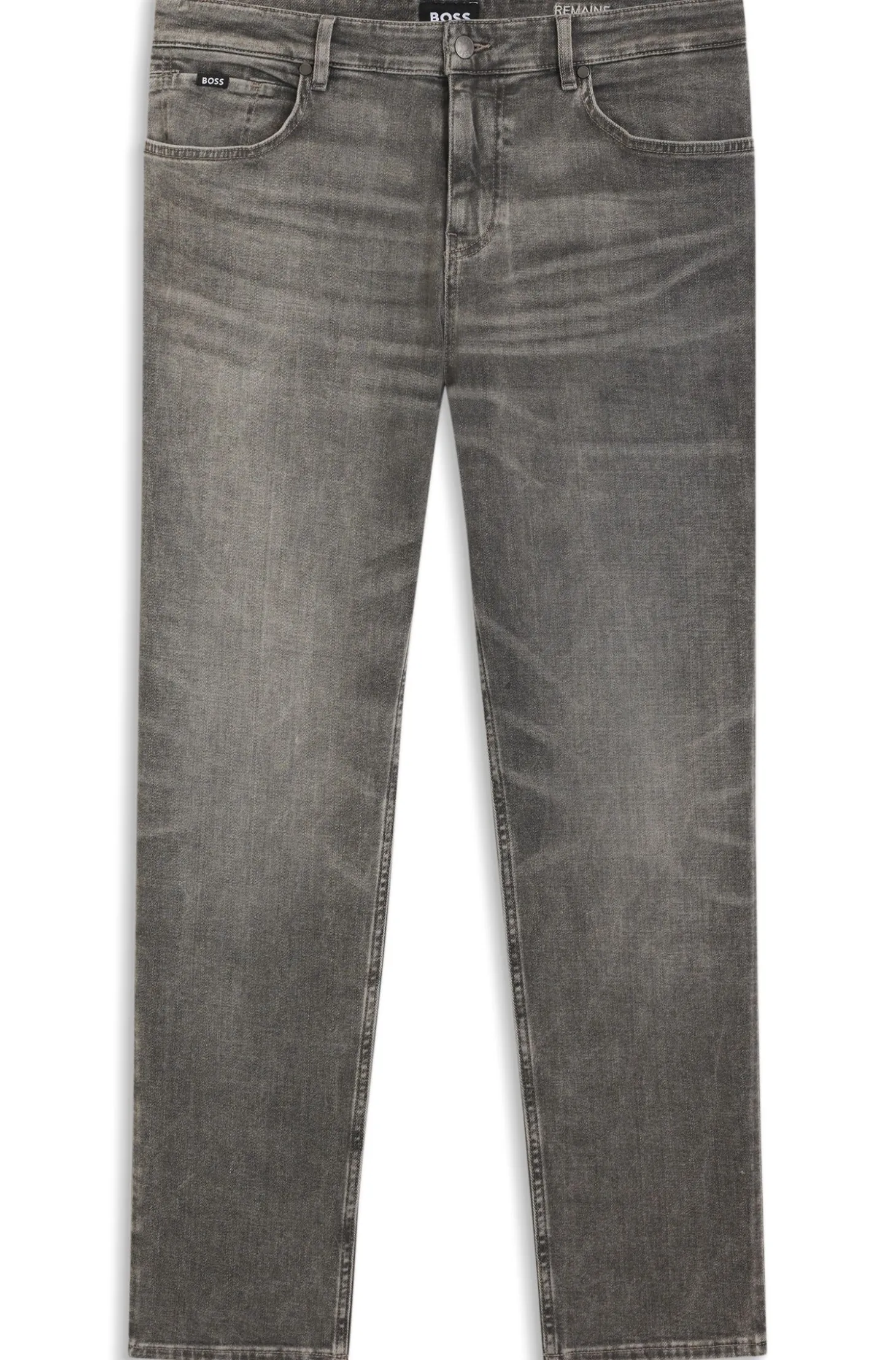 Maine Regular-Fit Jeans aus bequemem Stretch-Denim in Grau