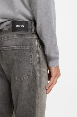 Maine Regular-Fit Jeans aus bequemem Stretch-Denim in Grau