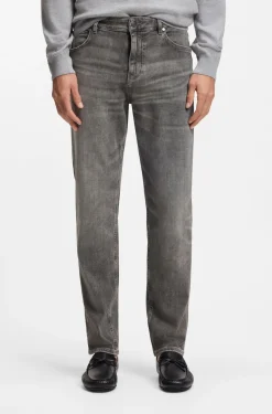Maine Regular-Fit Jeans aus bequemem Stretch-Denim in Grau