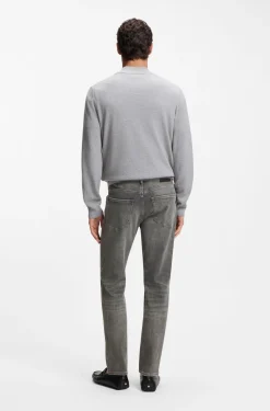 Maine Regular-Fit Jeans aus bequemem Stretch-Denim in Grau