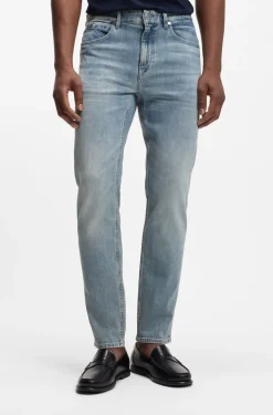 Maine Regular-Fit Jeans aus bequemem blauem Stretch-Denim