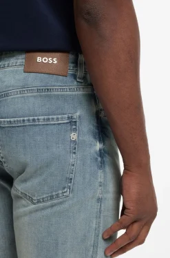 Maine Regular-Fit Jeans aus bequemem blauem Stretch-Denim