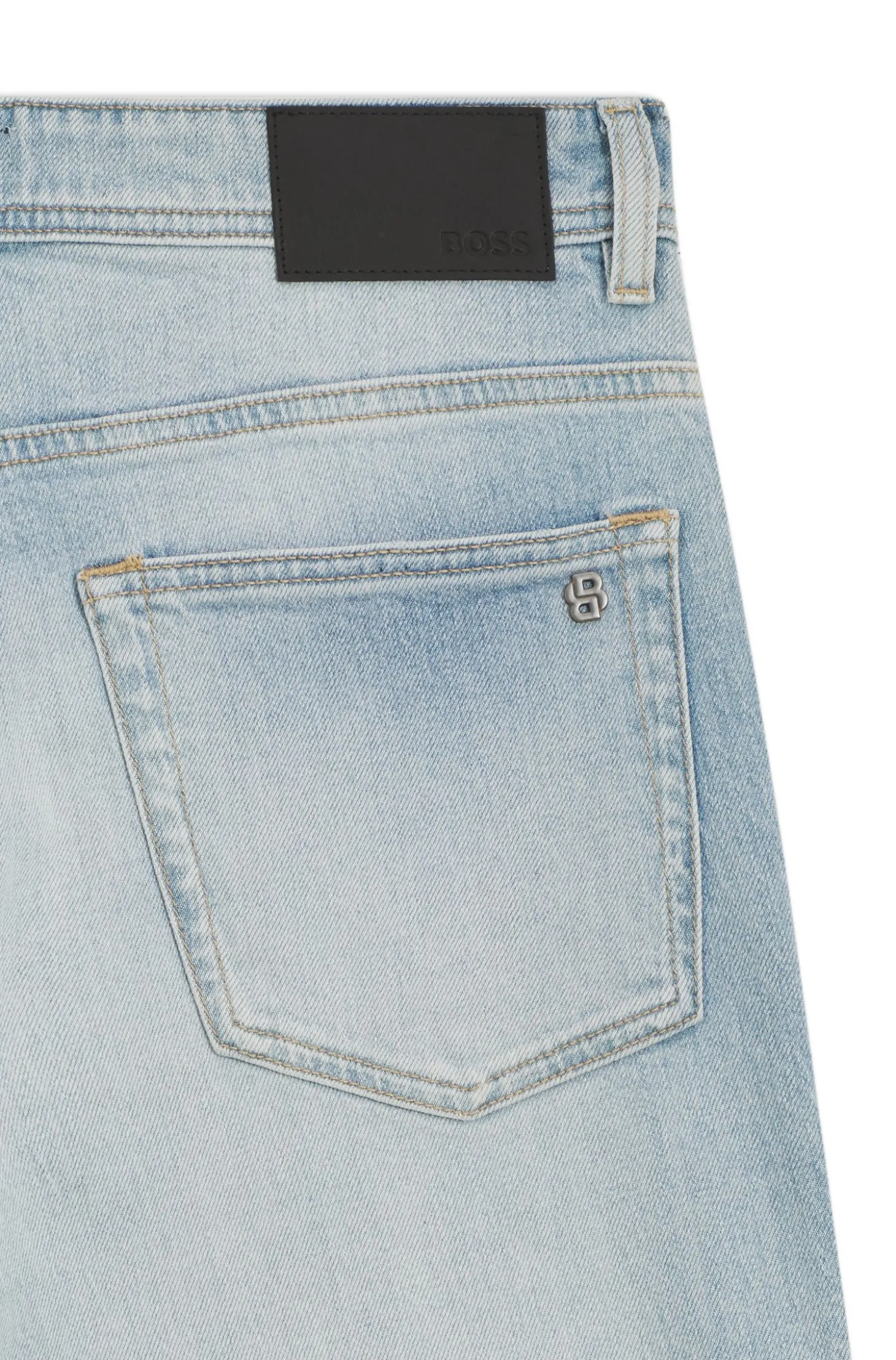 Maine Regular-Fit Jeans aus bequemem blauem Stretch-Denim
