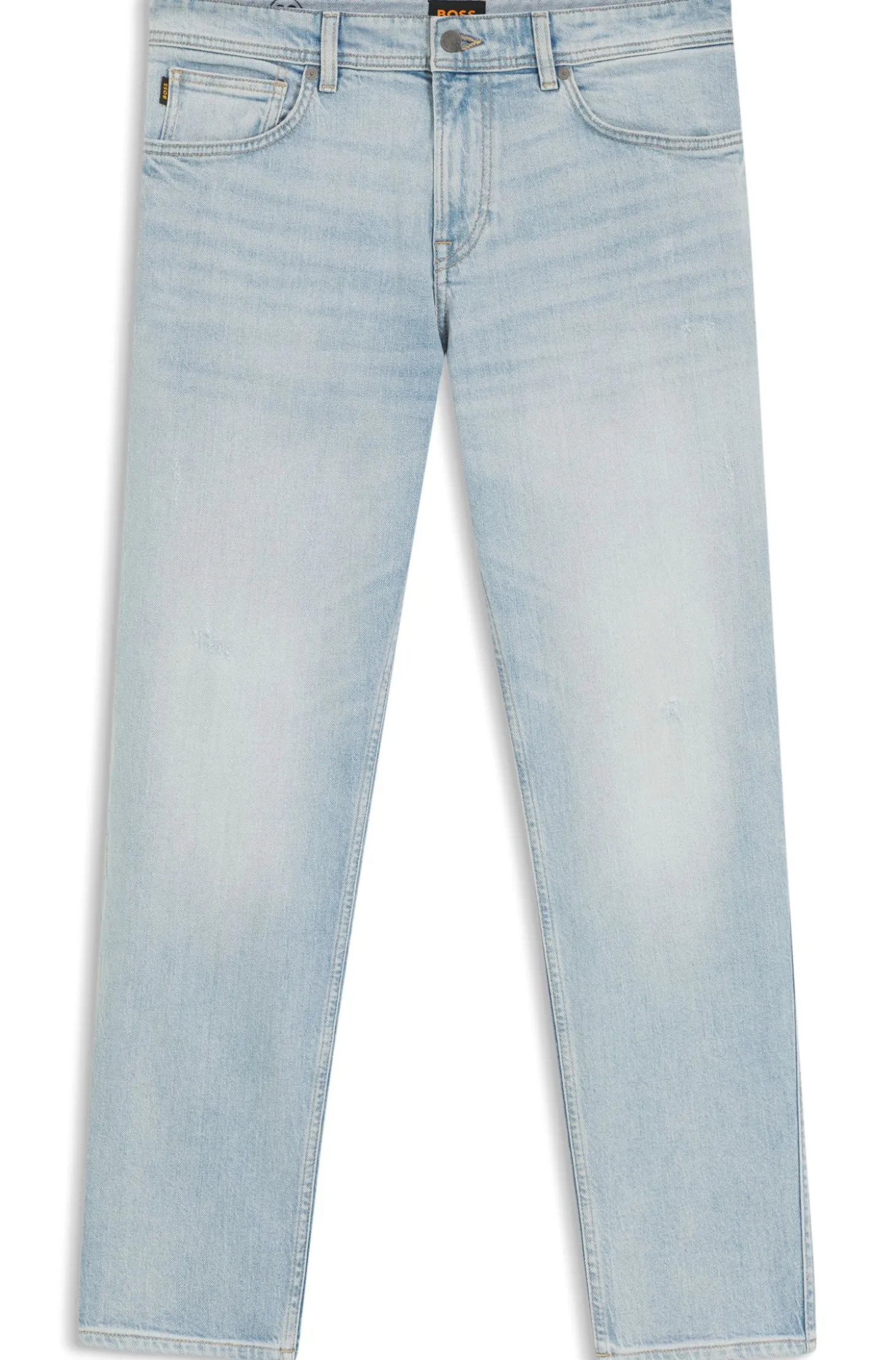 Maine Regular-Fit Jeans aus bequemem blauem Stretch-Denim