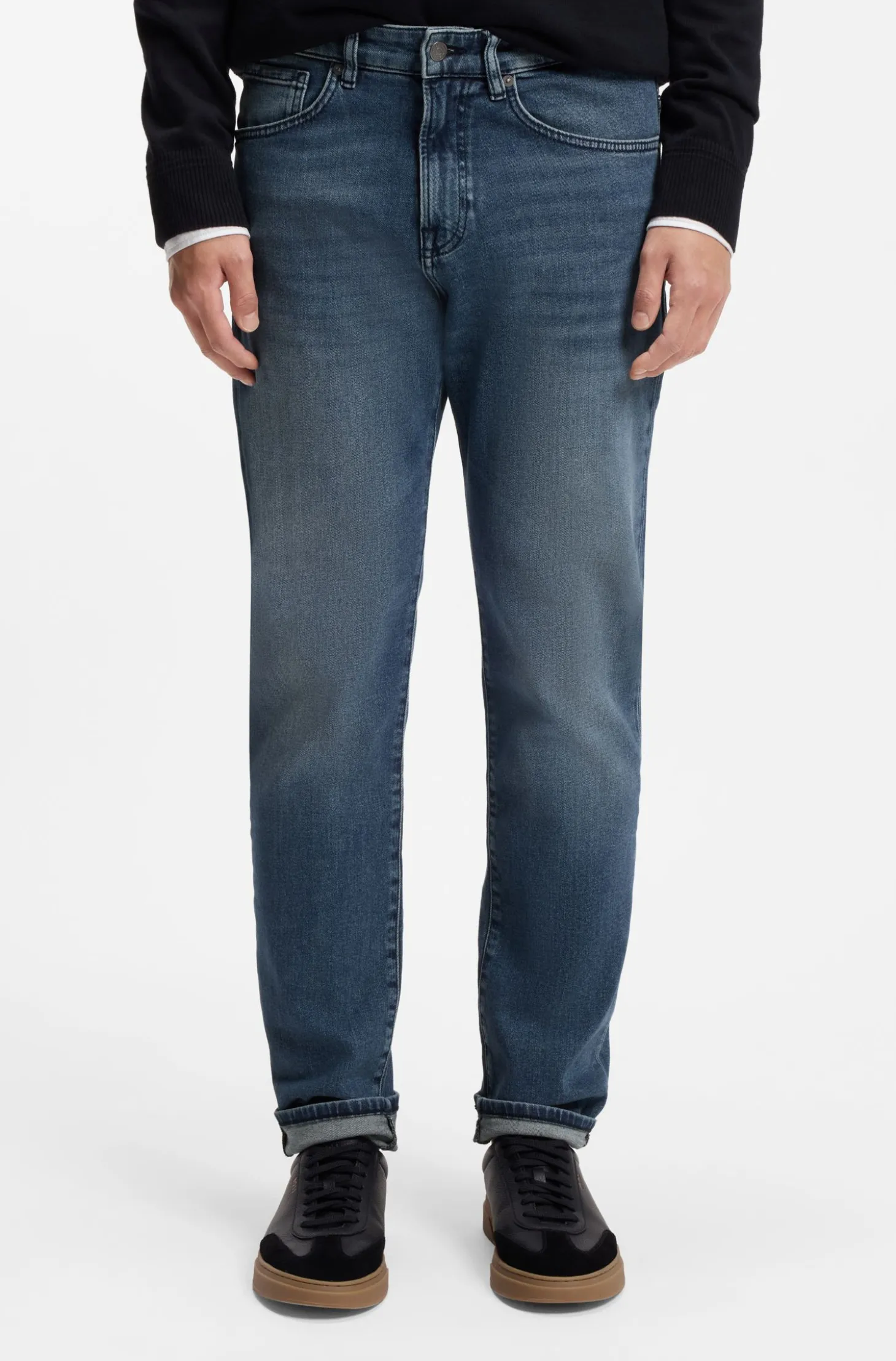 Maine Regular-Fit Jeans aus bequemem Stretch-Denim in Blau