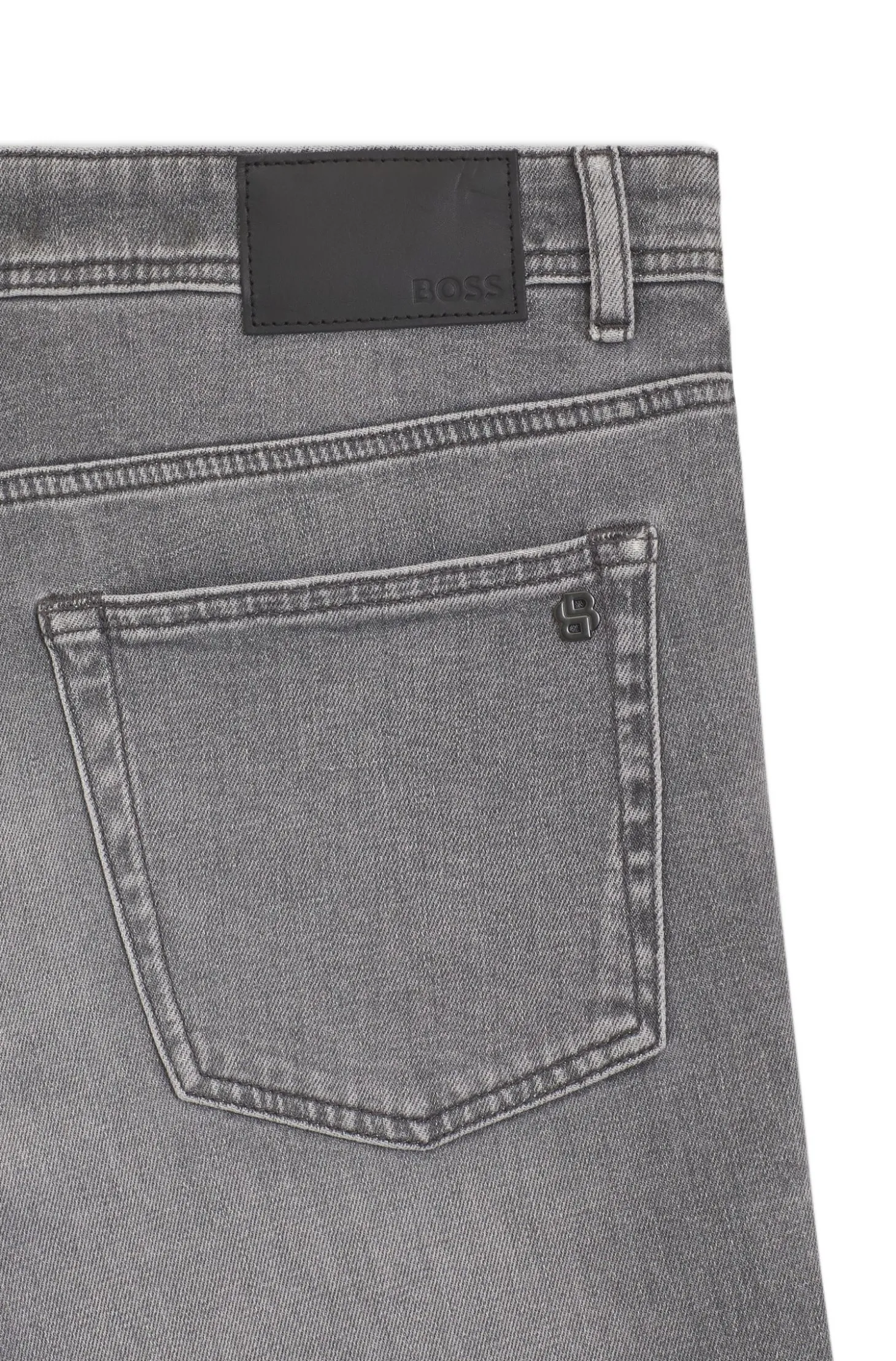 Maine Regular-Fit Jeans aus bequemem Stretch-Denim in Grau