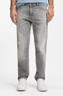 Maine Regular-Fit Jeans aus bequemem Stretch-Denim in Grau