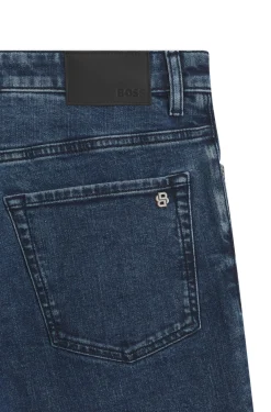 Maine Regular-Fit Jeans aus bequemem blauem Stretch-Denim