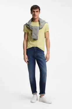 Maine Regular-Fit Jeans aus blauem Soft-Motion-Denim