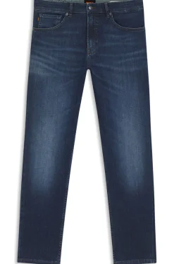 Maine Regular-Fit Jeans aus blauem Soft-Motion-Denim