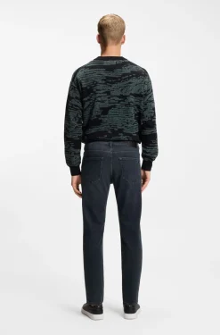 Maine Regular-Fit Jeans aus blauem Super-Stretch-Denim