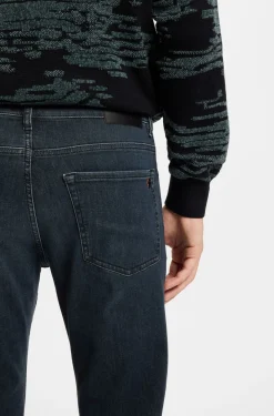 Maine Regular-Fit Jeans aus blauem Super-Stretch-Denim