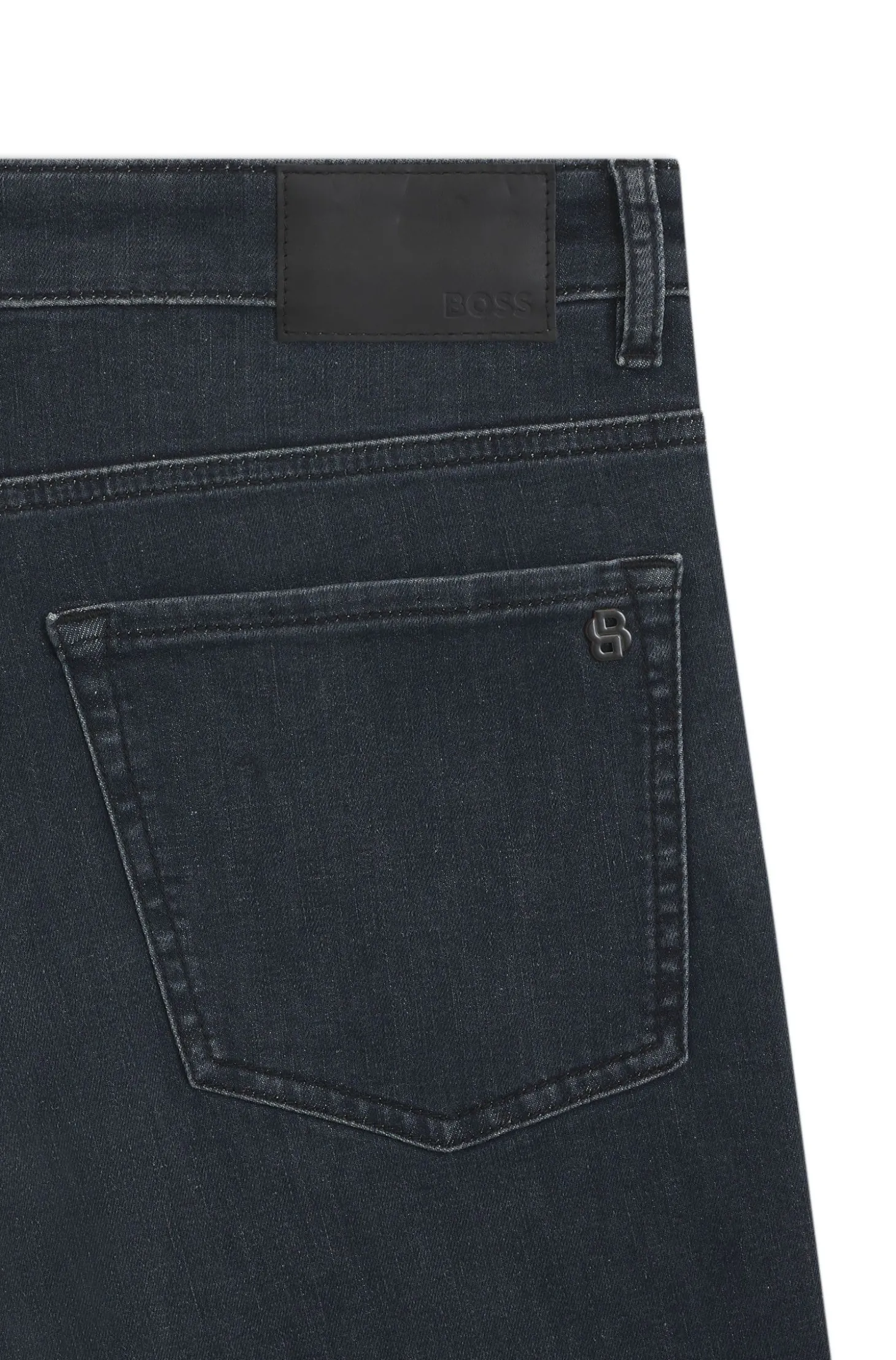 Maine Regular-Fit Jeans aus blauem Super-Stretch-Denim