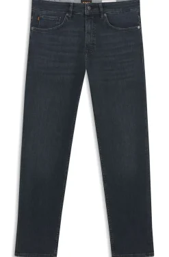 Maine Regular-Fit Jeans aus blauem Super-Stretch-Denim