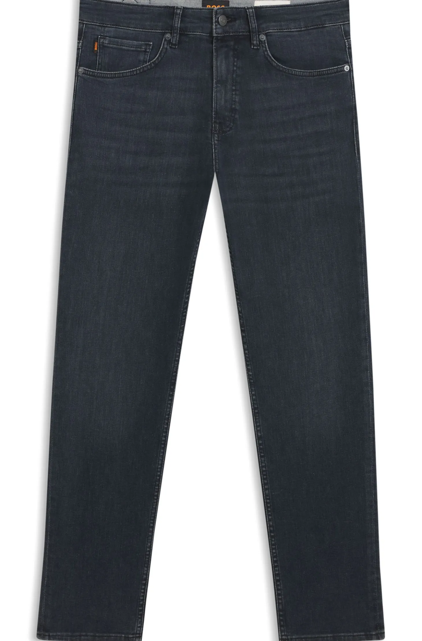 Maine Regular-Fit Jeans aus blauem Super-Stretch-Denim