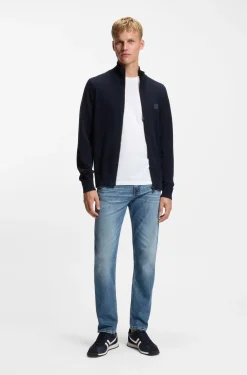 Maine Regular-Fit-Jeans aus blauem Comfort-Stretch-Denim