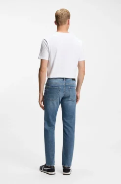 Maine Regular-Fit-Jeans aus blauem Comfort-Stretch-Denim