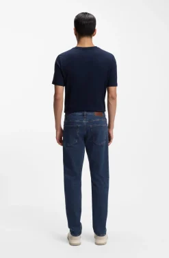 Maine Regular-Fit Jeans aus blauem Stretch-Denim