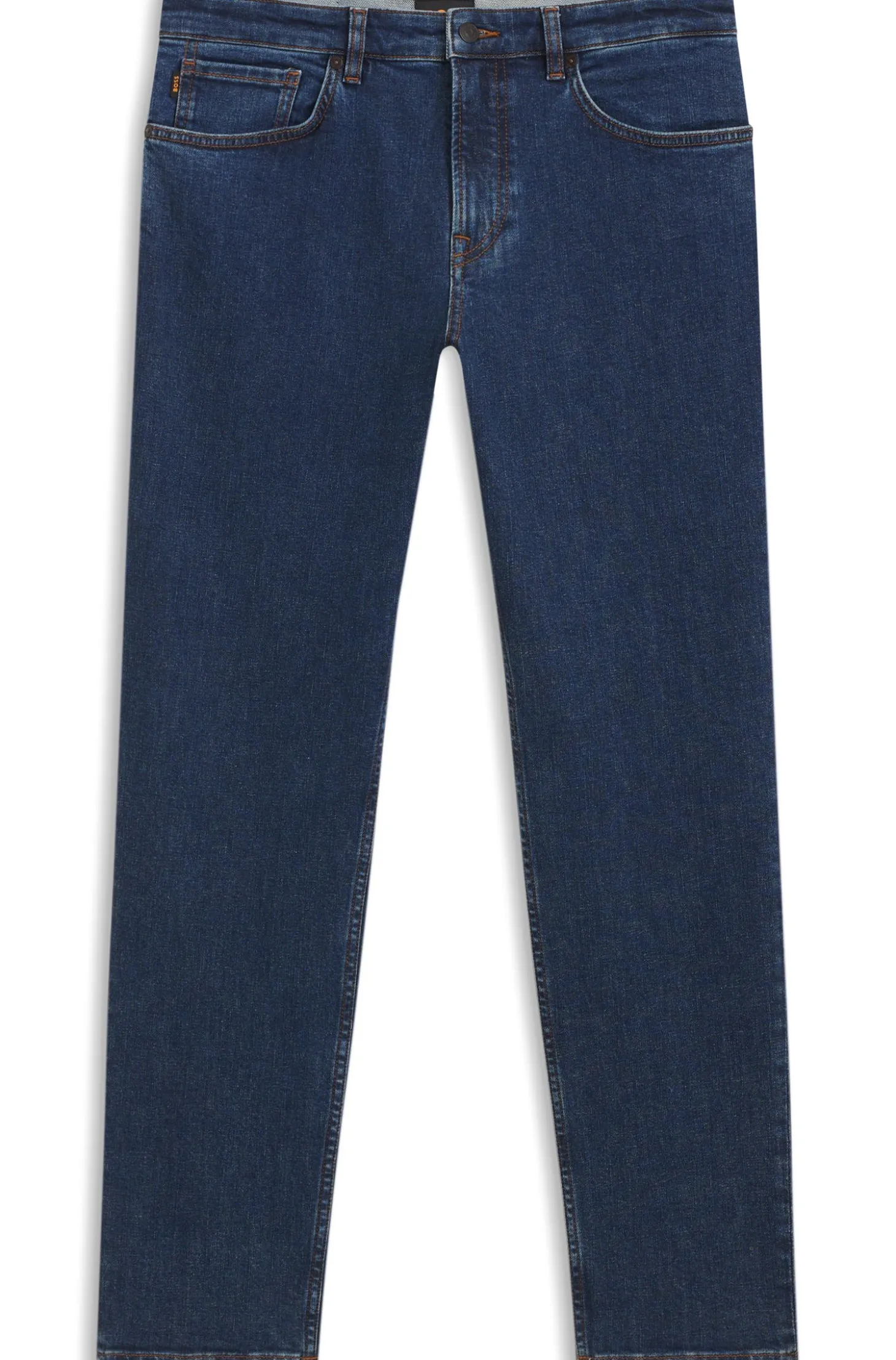 Maine Regular-Fit Jeans aus blauem Stretch-Denim