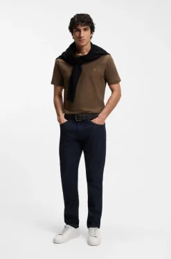 Maine Regular-Fit Jeans aus dunkelblauem Stretch-Denim