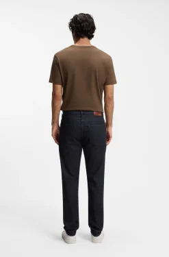 Maine Regular-Fit Jeans aus dunkelblauem Stretch-Denim