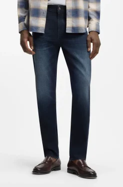 Maine Regular-Fit Jeans aus dunkelblauem extra-softem Denim