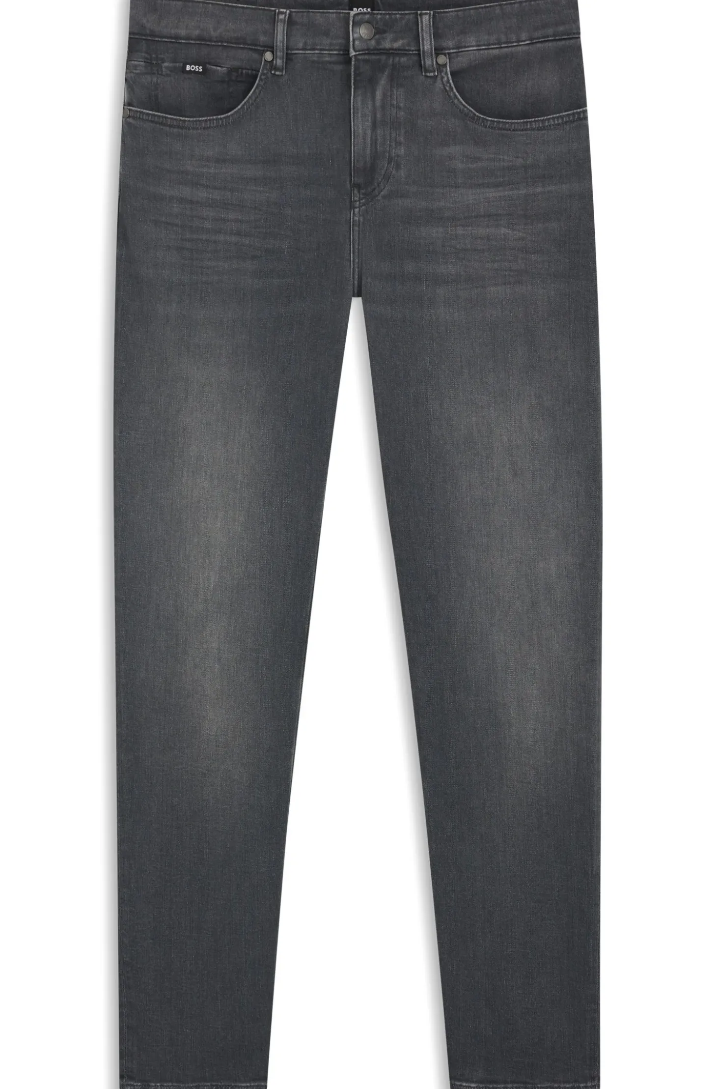 Maine Regular-Fit Jeans aus grauem Stretch-Denim