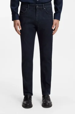 Maine Regular-Fit Jeans aus indigoblauem Denim