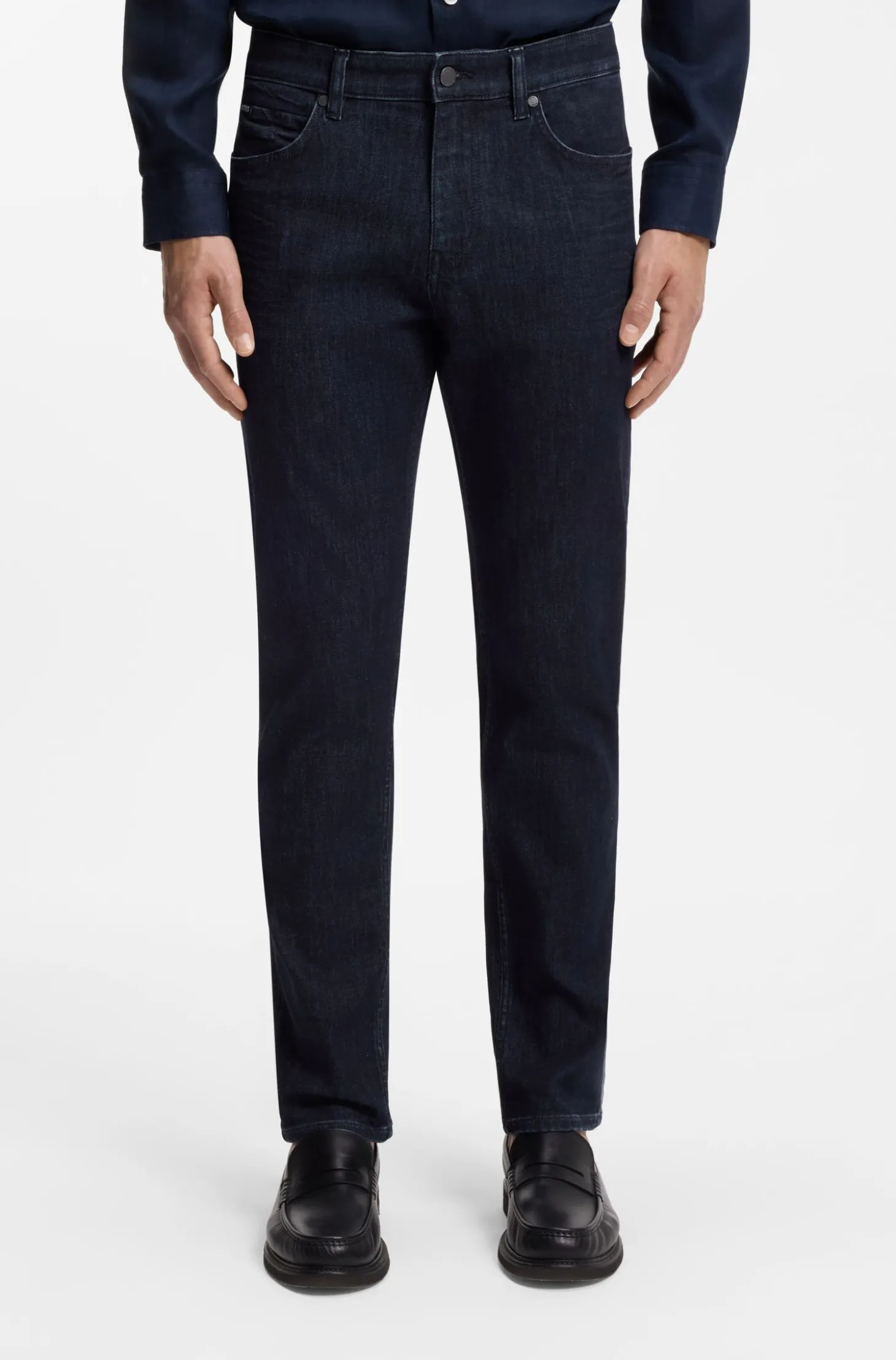 Maine Regular-Fit Jeans aus indigoblauem Denim
