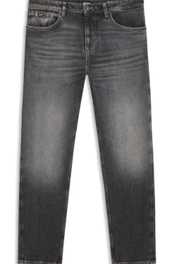 Maine Regular-Fit Jeans aus schwarzem Stretch-Denim