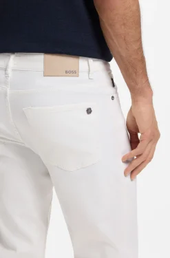 Maine Regular-Fit Jeans aus weißem Soft-Motion-Denim