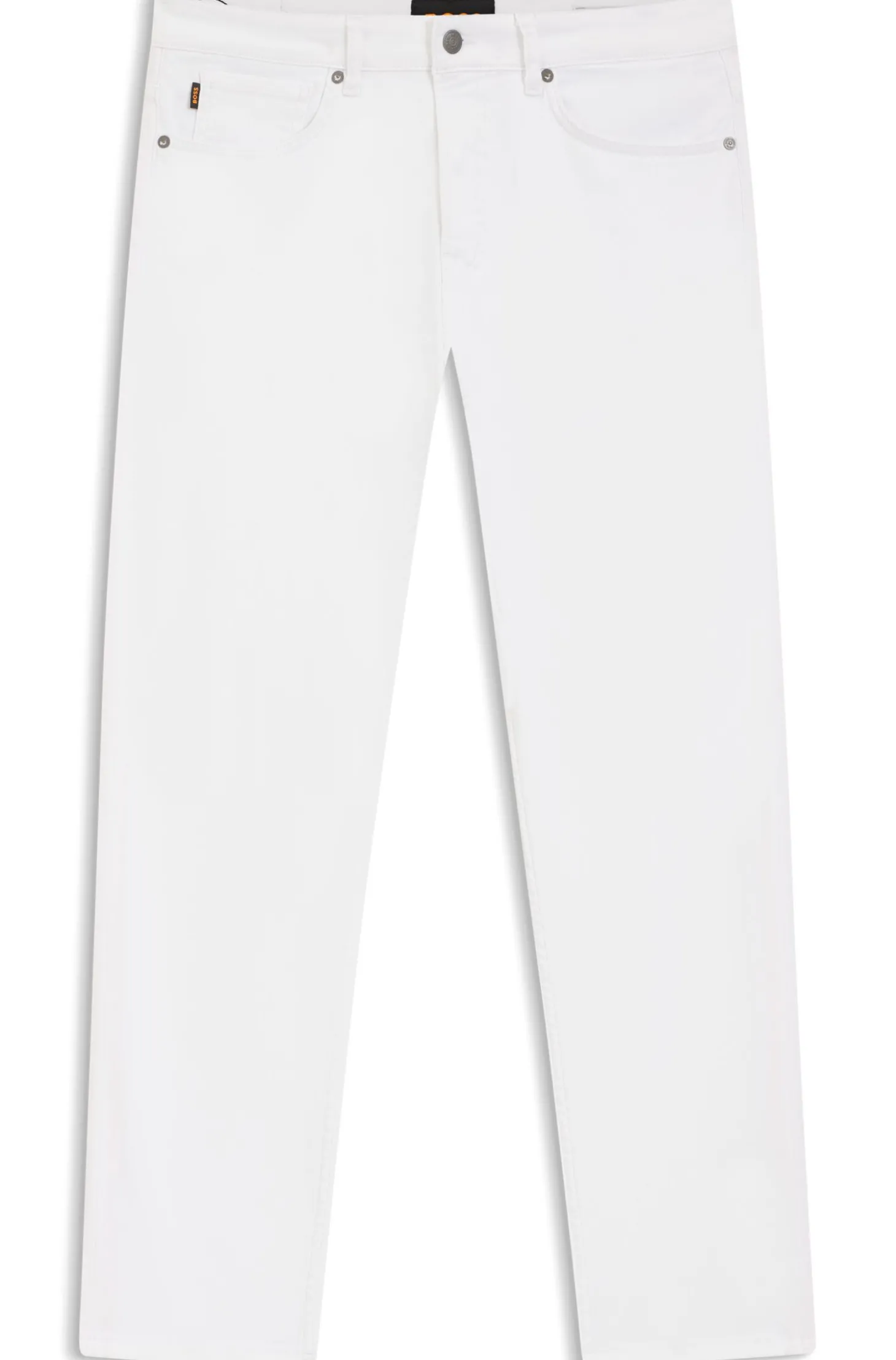 Maine Regular-Fit Jeans aus weißem Soft-Motion-Denim