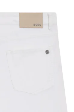 Maine Regular-Fit Jeans aus weißem Soft-Motion-Denim