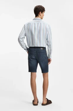 Maine Regular-Fit Shorts aus blauem Soft-Motion-Denim