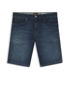 Maine Regular-Fit Shorts aus blauem Soft-Motion-Denim