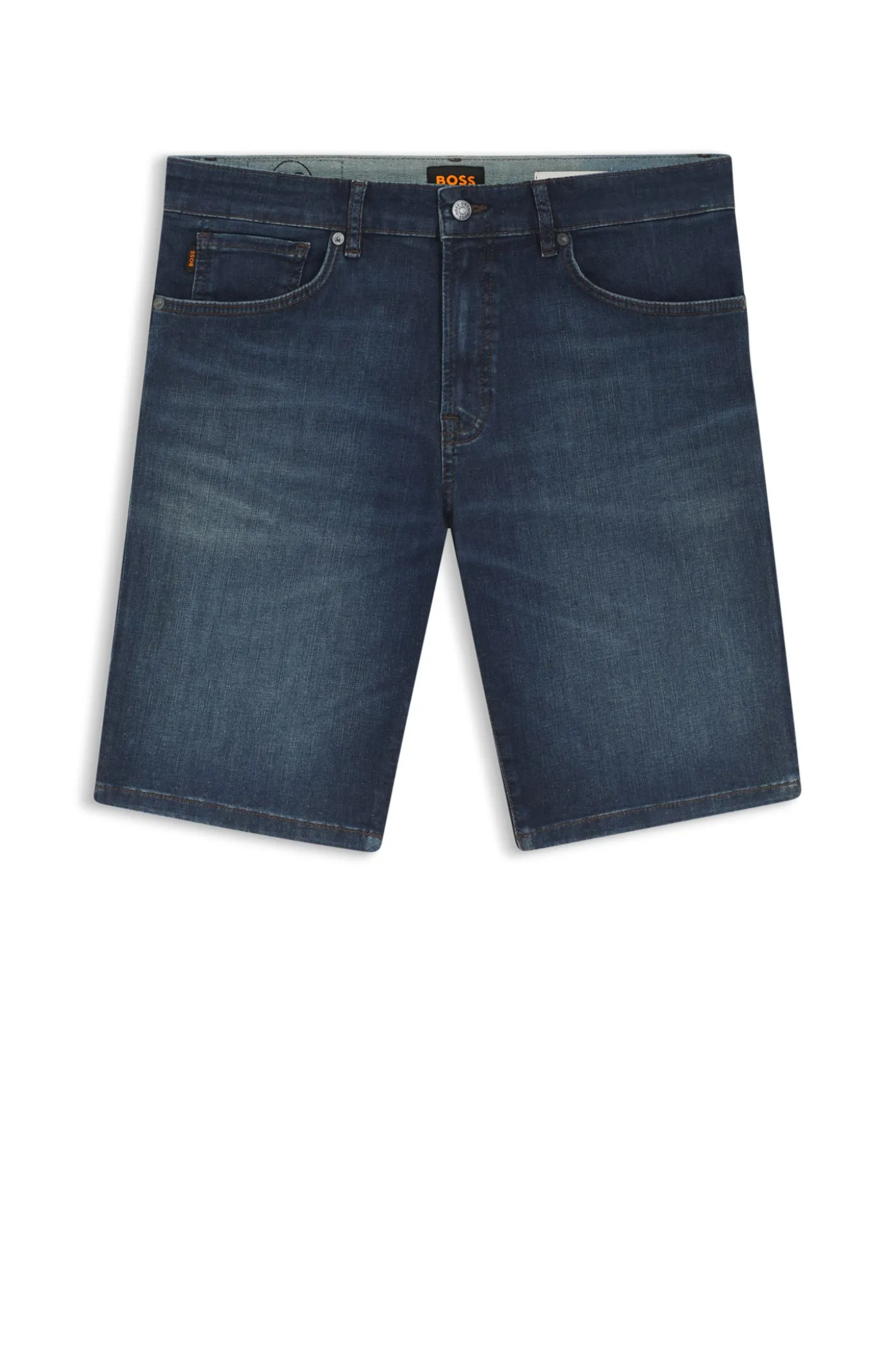 Maine Regular-Fit Shorts aus blauem Soft-Motion-Denim