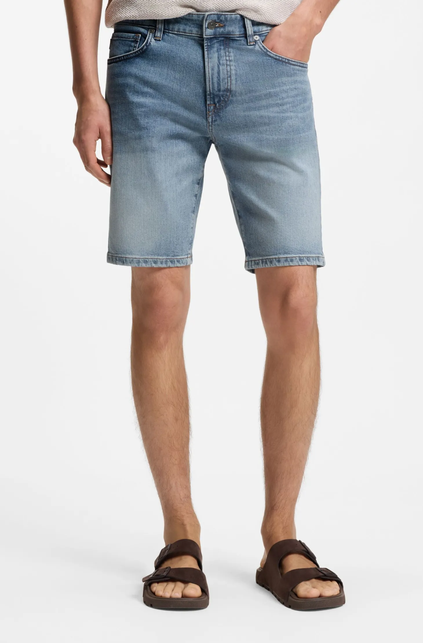 Maine Shorts aus blauem Stretch-Denim
