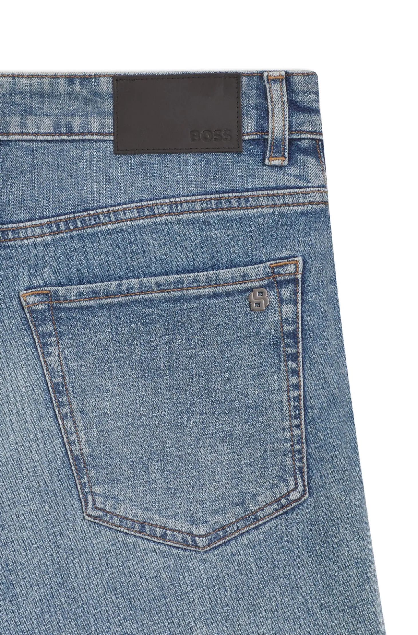 Maine Shorts aus blauem Stretch-Denim