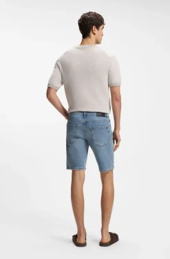 Maine Shorts aus blauem Stretch-Denim
