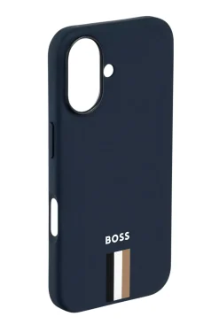 Mattblaue iPhone 16 Hülle mit Signature-Streifen