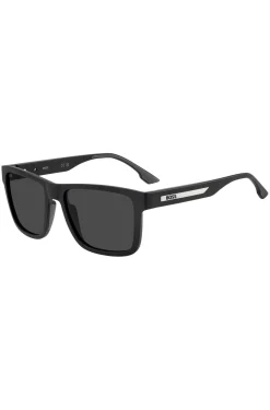 Mattschwarze Sonnenbrille mit Logo-Einsatz