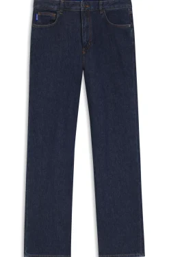 Melierte Jeans aus bequemem blauem Stretch-Denim