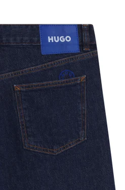 Melierte Jeans aus bequemem blauem Stretch-Denim