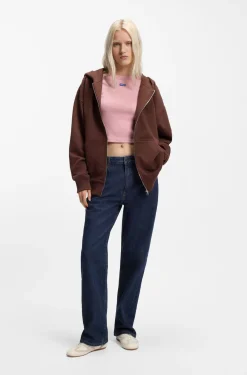 Melierte Jeans aus bequemem blauem Stretch-Denim