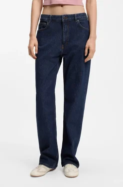 Melierte Jeans aus bequemem blauem Stretch-Denim
